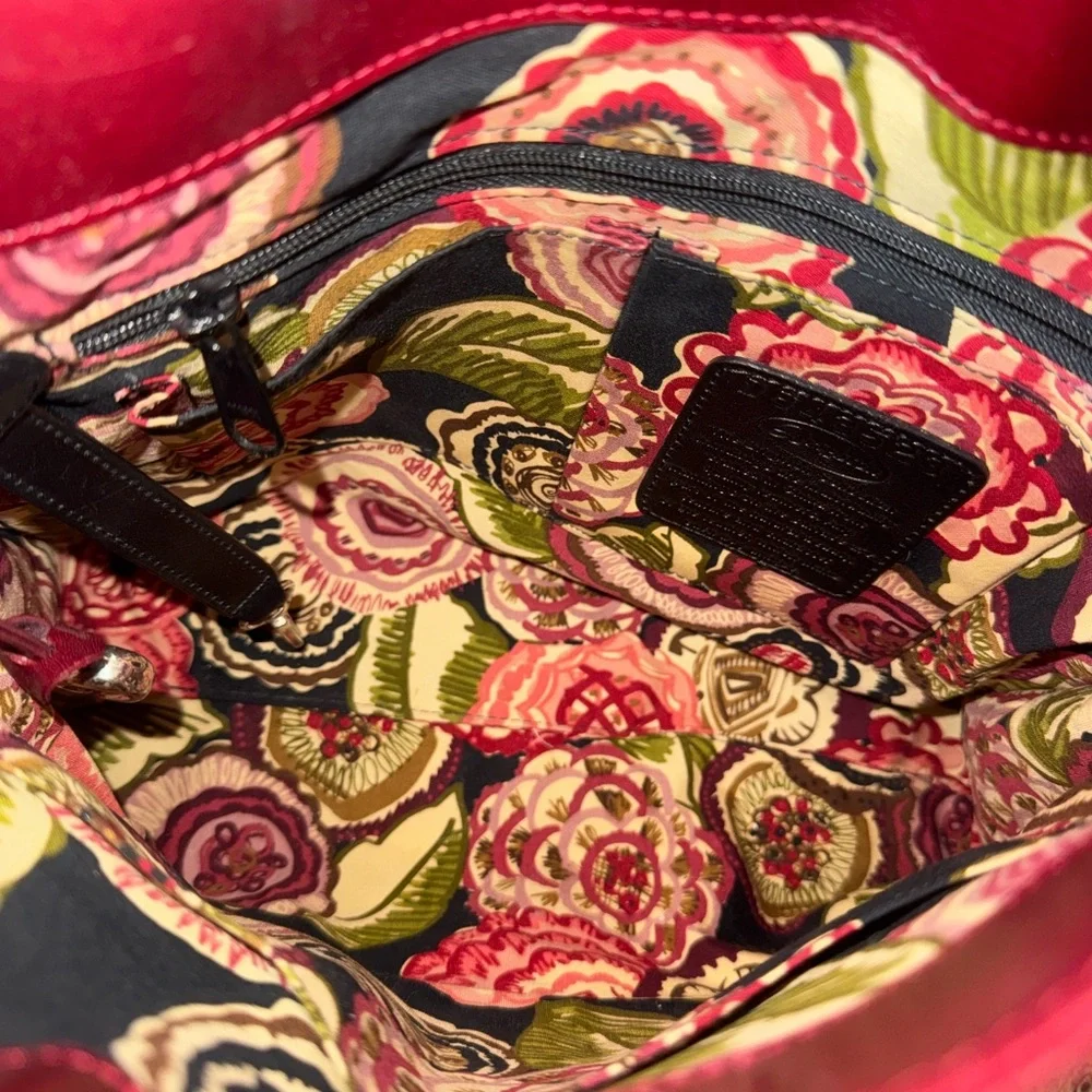 Brighton red croc embossed handbag - Picture 10 of 15